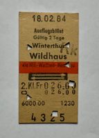 Altes Billett aus Karton von 1984
