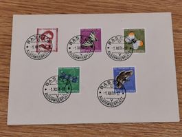 FDC ohne Adresse J138-142 Kat. 240.- 1.12.1951
