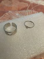 Schönes silberfarbenes Ringset "Herz", Partnerringe, neu