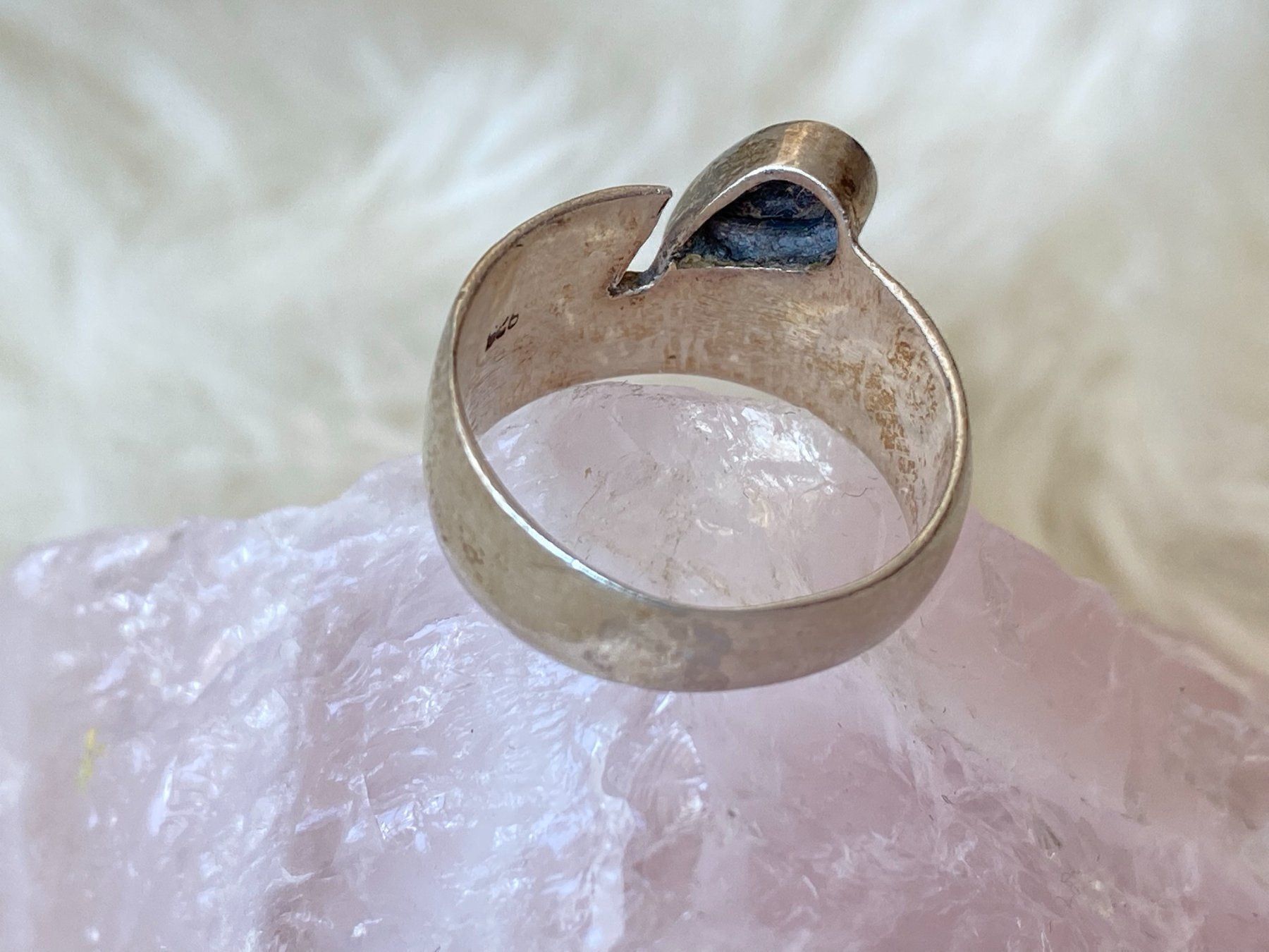 Anelli: Ring Silber 925 mit schwarzem Stein – Usato da Istighofen venduto da Ringparadies 2