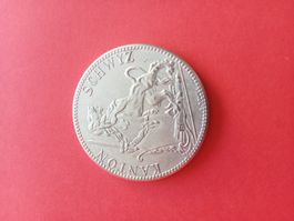5 Franken 1867 Eidg. Schützenfest Schwyz Silber