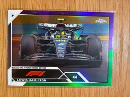 Topps Chrome F1 Lewis Hamilton Green Purple
