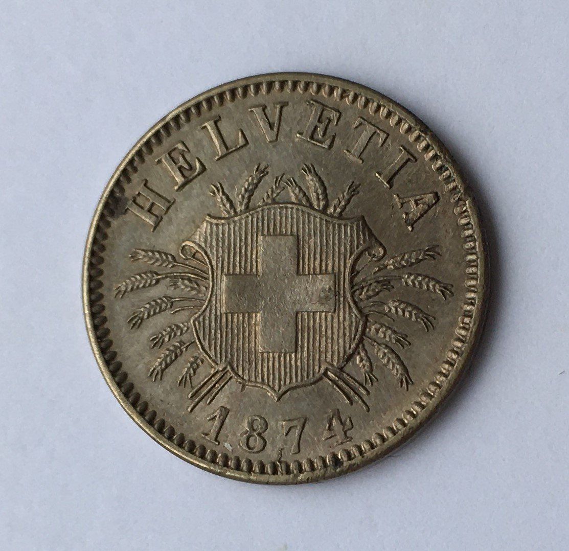 Tutti le monete: 1874 5 Rappen unz – Nuovo (secondo la descrizione) da Kirchberg SG venduto da Zenhad69