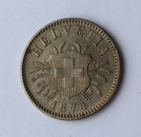 1874 5 Rappen unz