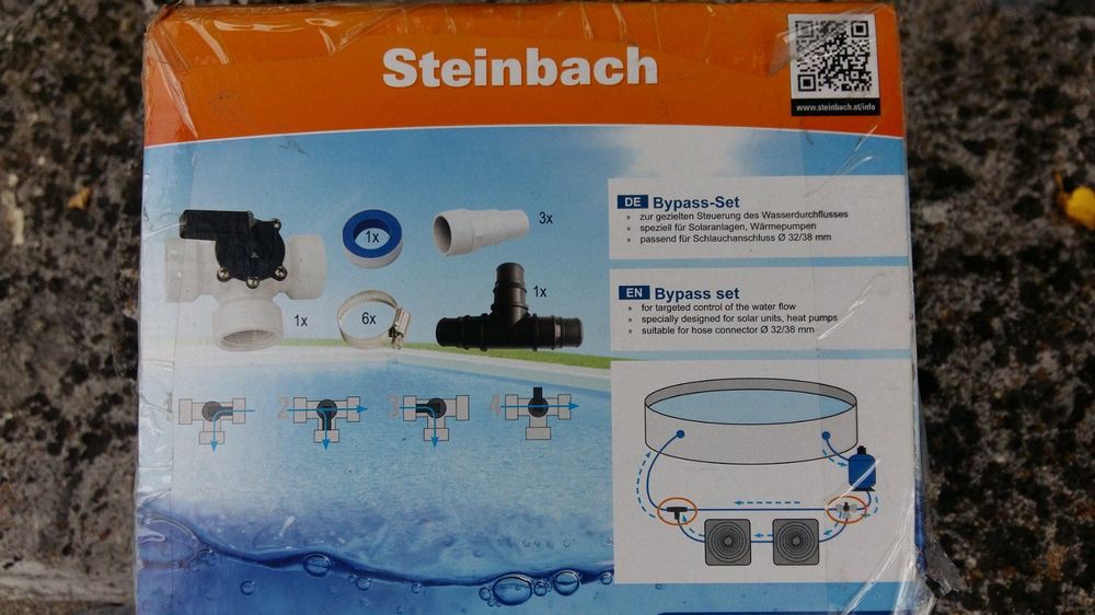 Bypass Pool 38mm PVC-U Bypass Set 2 45° Für Wärm Produktbild-Vorschau 7