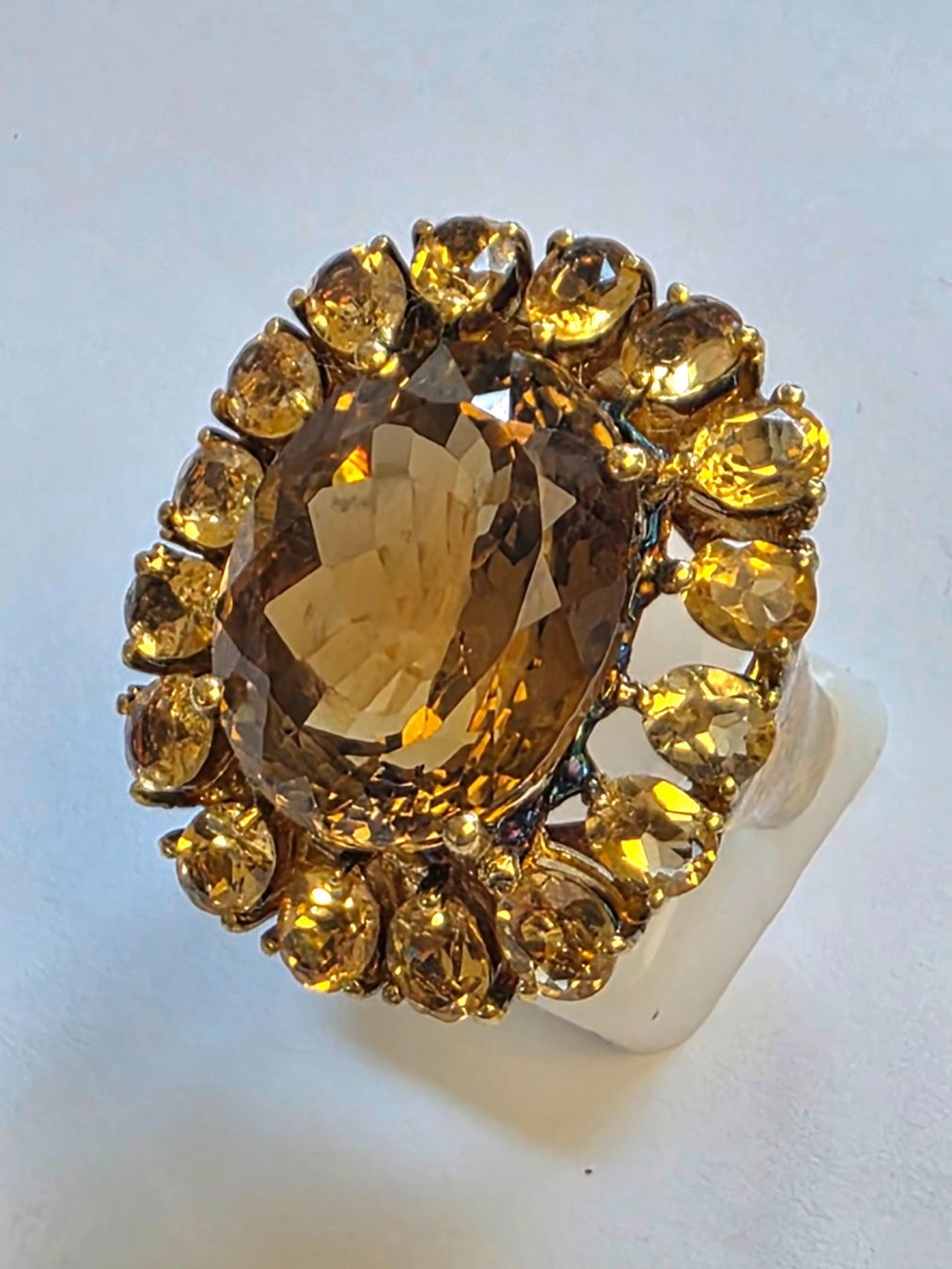 Bagues: Ring mit klaren hellen Citrinen Grösse 58 – Neuf (Voir description) à Zürich par Bieter04 1