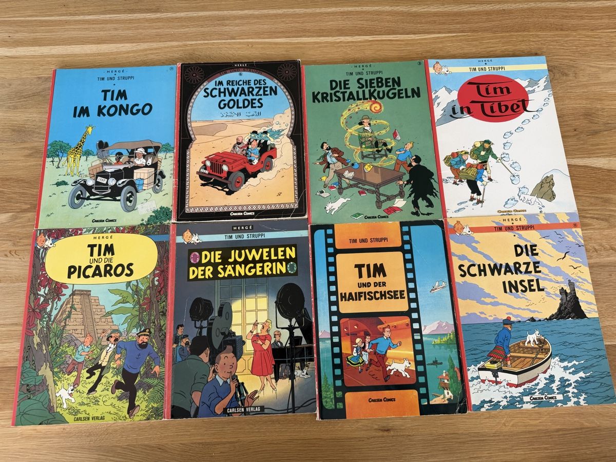 Fumetti: 8 Tim und Struppi Comics Hergé Carlsen – Usato da Zürich venduto da MrMoet88