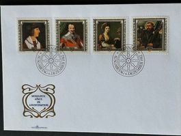 FL - Gemälde berühmter Gäste II.: Z. Nr. 748-751 FDC 1982 🎨