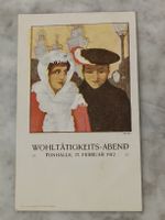 Litho PK / Wohltätikeits Abend Tonhalle Zürich Februar 1912