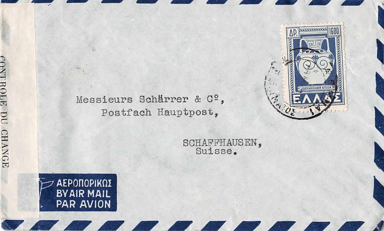 Tutti i francobolli: 5 FLUGBRIEFE u.a. MENZINGEN nach SÜDINDIEN – Usato da Lufingen venduto da philatelieshop 3