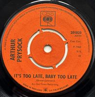Arthur Prysock - It's Too Late, Baby / My Special Prayer VG