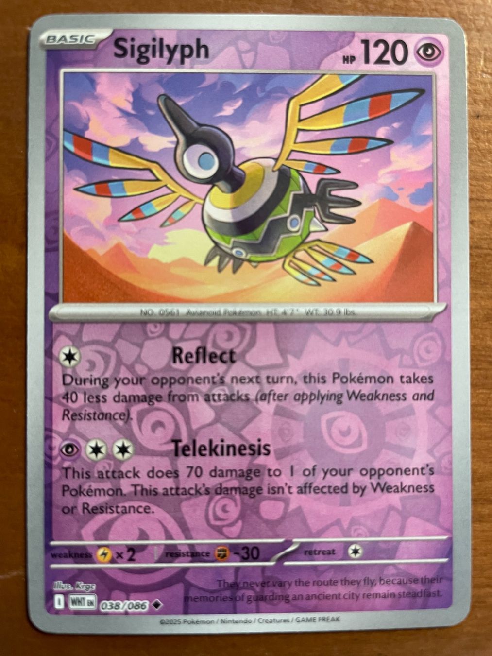 Pokémon Carte collezionabili: Pokemon Sigilyph Reverse (Versand gratis) – Nuovo (secondo la descrizione) da Chur venduto da Angerson