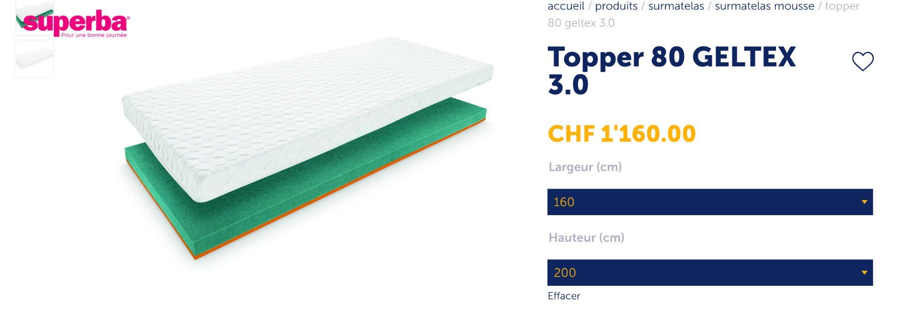 Matelas: Matelas et surmatelas GELTEX de SUPERBA – D'occasion à Hérémence par dor_75kb 6