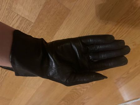 Handschuhe Elegante Lederhandschuhe Gr. 7 schwarz gefüttert