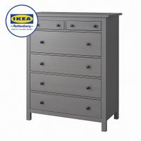 IKEA Kommode HEMNES Kom 6 108x131 grau lasiert