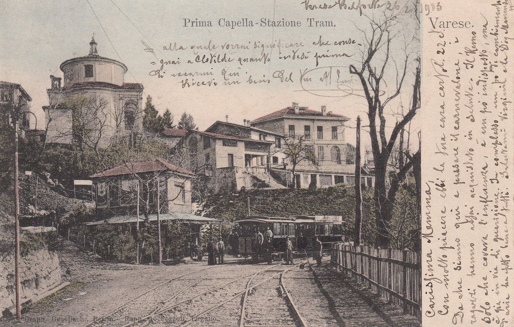 AK Varese. Prima Cappella Stazione Tram 1903 RARITÀ Kaufen auf Ricardo