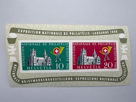 1955, Gedenkblock nat. Briefmarkenausstellung Lausanne, **