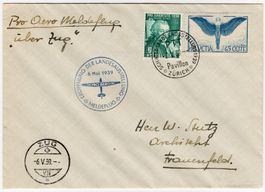 1939 Landi Meldeflug von ZÜRICH nach ZUG