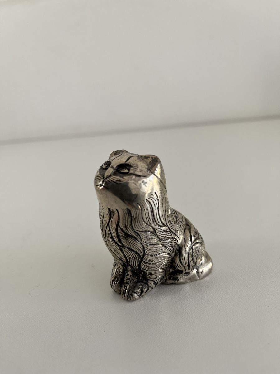 Statuette: Katze aus Aluminium – Usato da Wetzikon ZH venduto da seli03 1