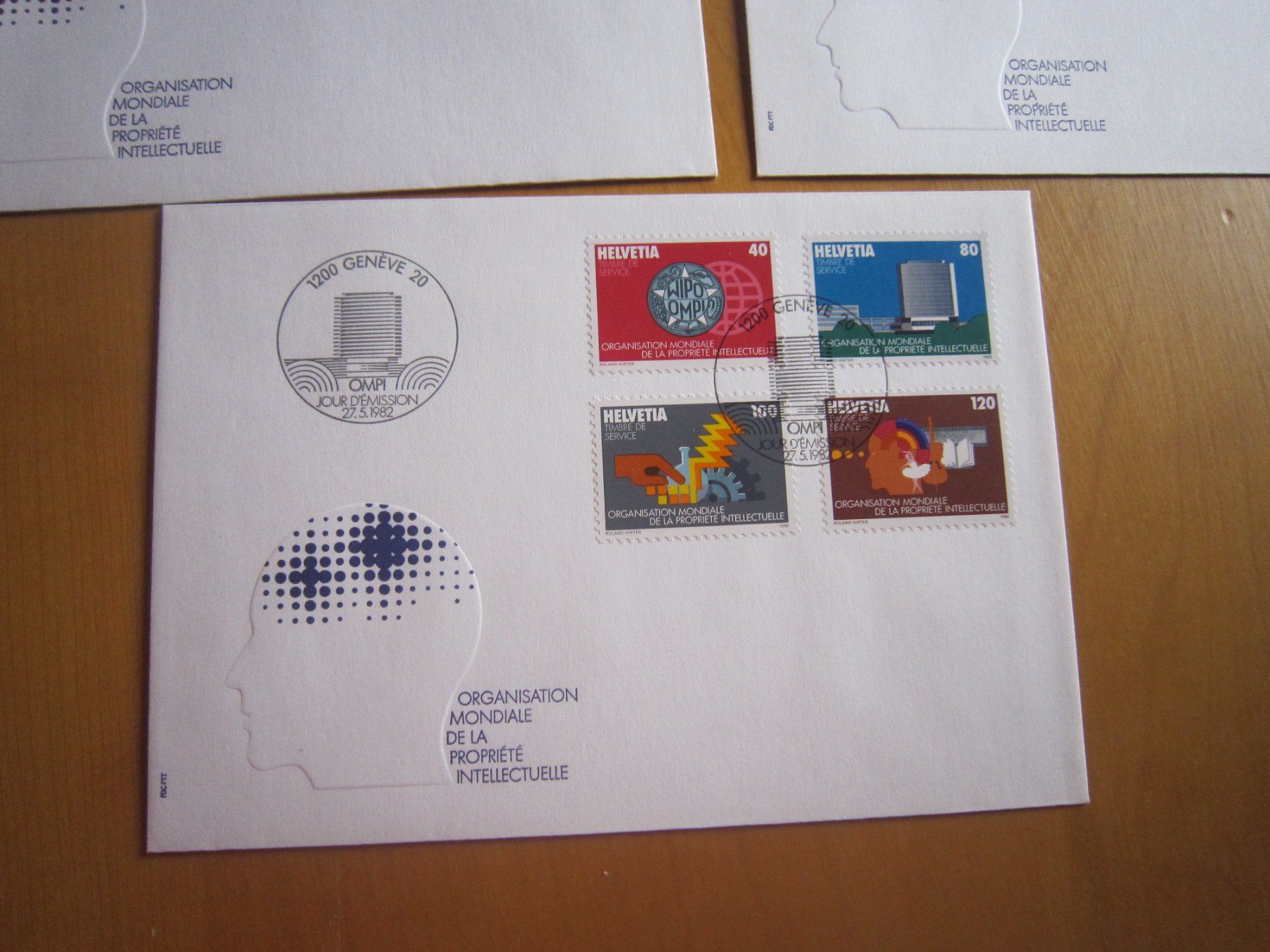 Alle Briefmarken: GA 1982 FDC Serie und 4er OMPI – Gebraucht aus Gordola von Polentaefung 1