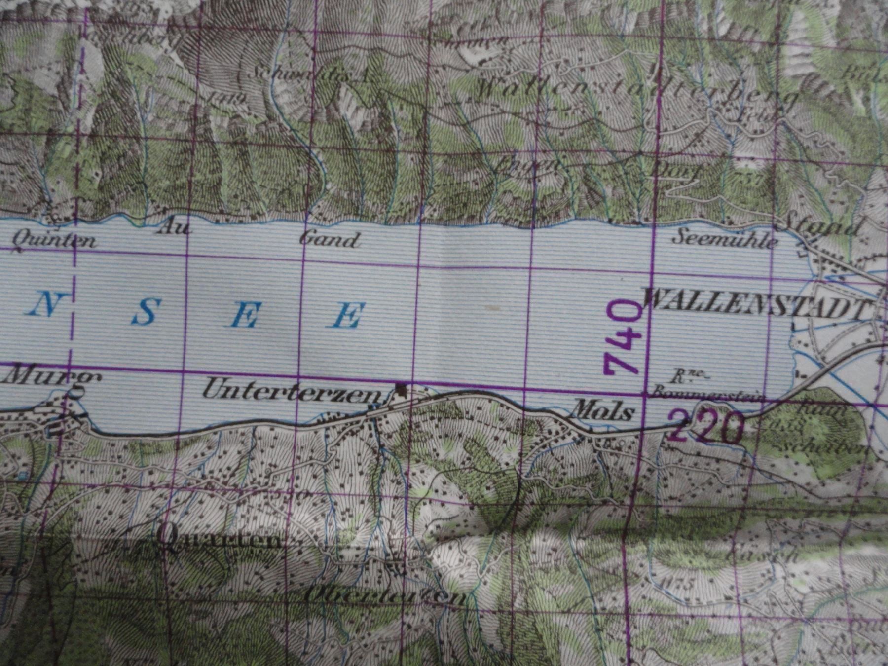 Cartine & Atlanti: Alte Schraffenkarte  ST.GALLEN  1949 – Usato da Wettingen venduto da Ecaramel 3