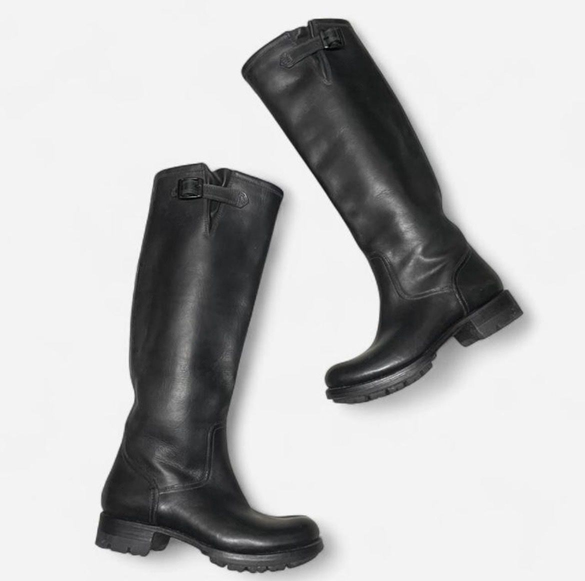 Closed Scarpe da donna: Schwarze Lederreitstiefel von CLOSED, Grösse 38.5 – Usato da Watt venduto da Ene.kro