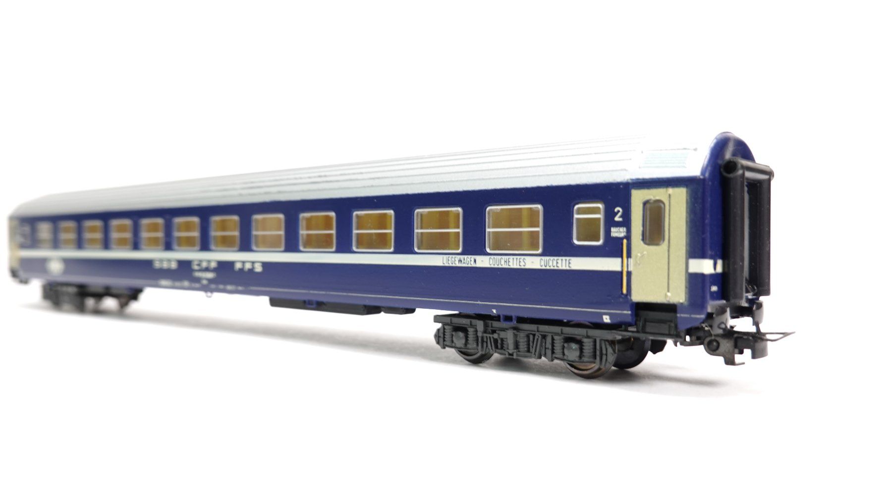 Liliput Modellini di ferrovie: e55 Liliput SBB Ric Schlafwagen blau – Usato da Thun venduto da evinka_gmbh 7