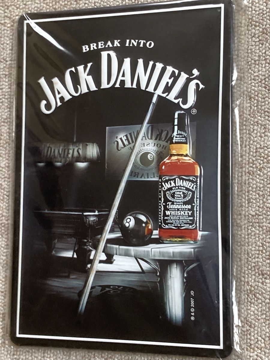 Jack Daniels Insegne: Jack Daniel's Whiskey Blechschild, Neu & Originalverpack – Nuovo e nell'imballaggio originale da Schübelbach venduto da Mo-99