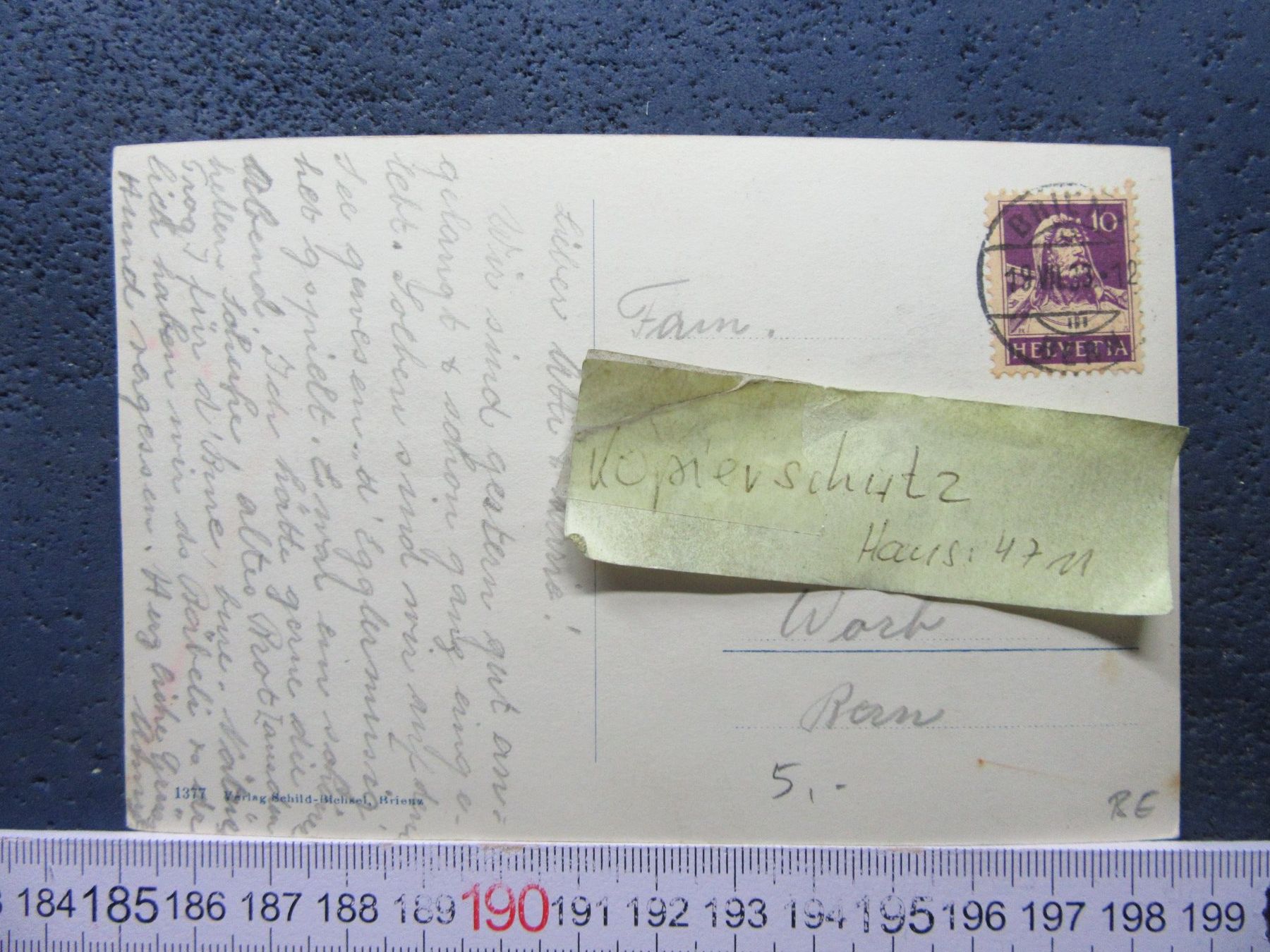 Cartoline postali: BRIENZ BEO AK 1933 – Usato da Ettingen venduto da Hausi4711 1