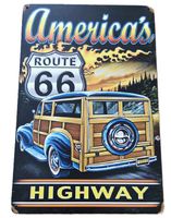 Route 66  - Blechschild  (neu, OVP)