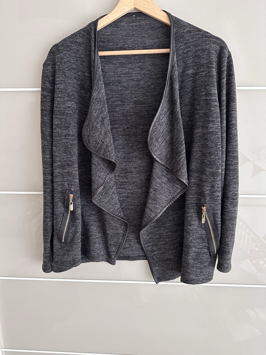 Giacche: Stylische Strickjacke mit Wasserfallkragen, Gr. S/M – Usato da Basel venduto da Meli-92