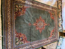 Vintage Kaimuri 100% wool rug Persian Tabriz Mahi design