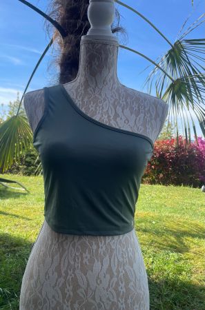 Urban Chic Ein-Schulter-Top Grande Mode Fashion elasti
