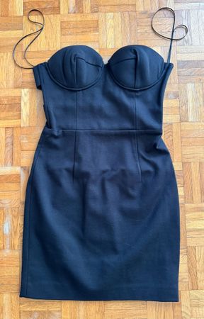 Robe bustier noire courte style corset  taille  XS  neuve 
