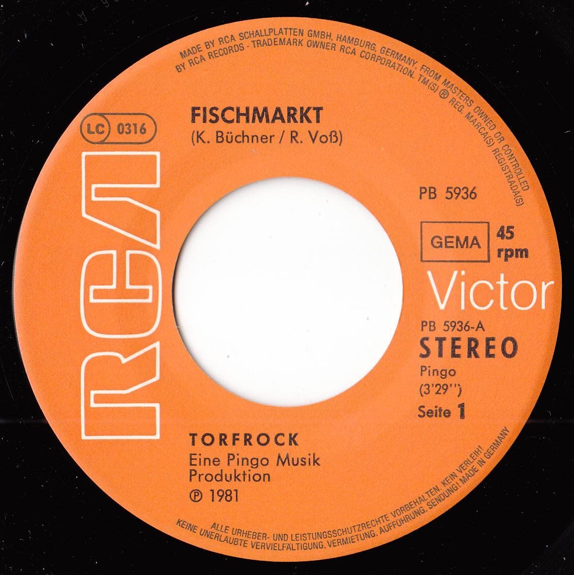 Vinyles: Torfrock Vinyl Single von 1981 – D'occasion à Volketswil par Abcrecords 2