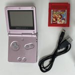 Gameboy Advance SP Pink + Pokemon Rot