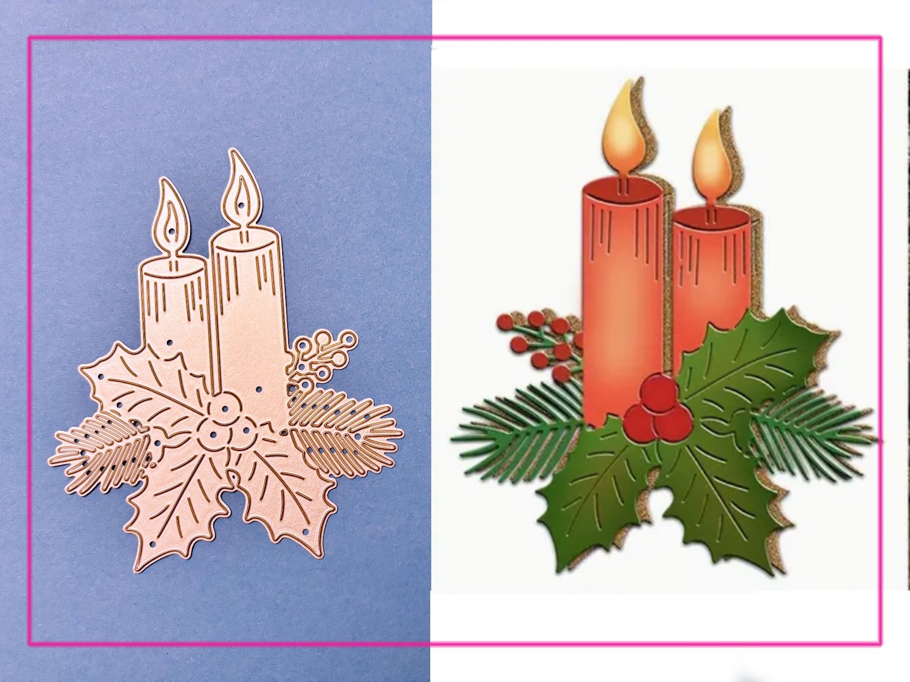 Schablonen: Weihnachtsgesteck mit Kerzen - Gross  - Stanzschablonen – Neu und originalverpackt aus Frenkendorf von jazzplatten