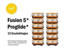 12x Rasier-Klingen, kompatibel f. Gillette Fusion5, Proglide