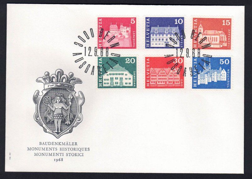Tutti i francobolli: Sammlung CH Ersttagsbriefe 1968 – Nuovo (secondo la descrizione) da Pfäffikon ZH venduto da Romulus 3