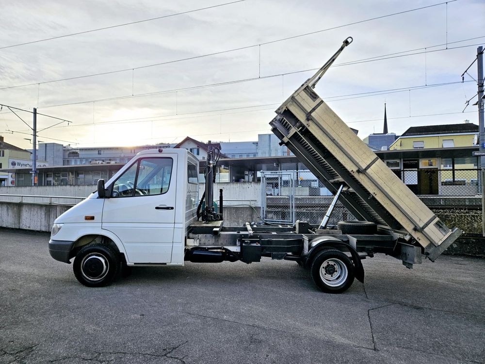 Mercedes-Benz Sprinter 411 CDI 3-Seitenkipper mit Ladekran (Gebraucht ...