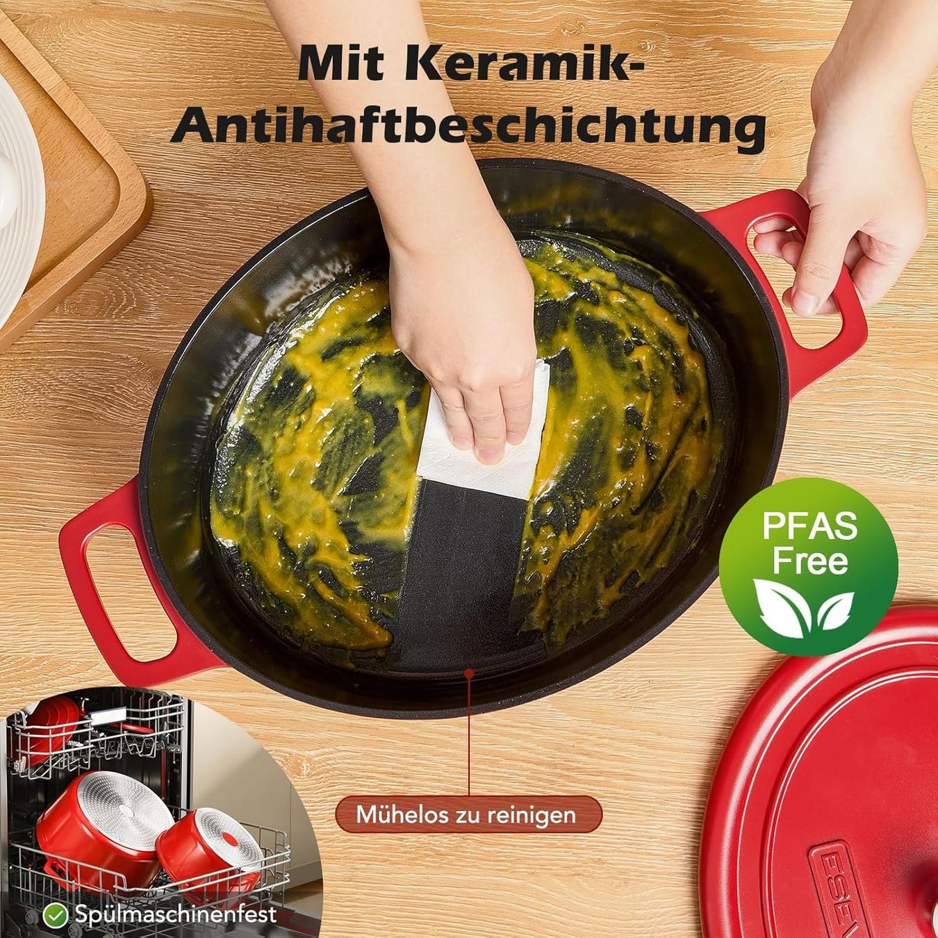 Töpfe: Aluguss Topf 31cm, Bräter, Schmortopf, Kochtopf 6.3 Liter – Neu und originalverpackt aus Zürich von MueDes 2
