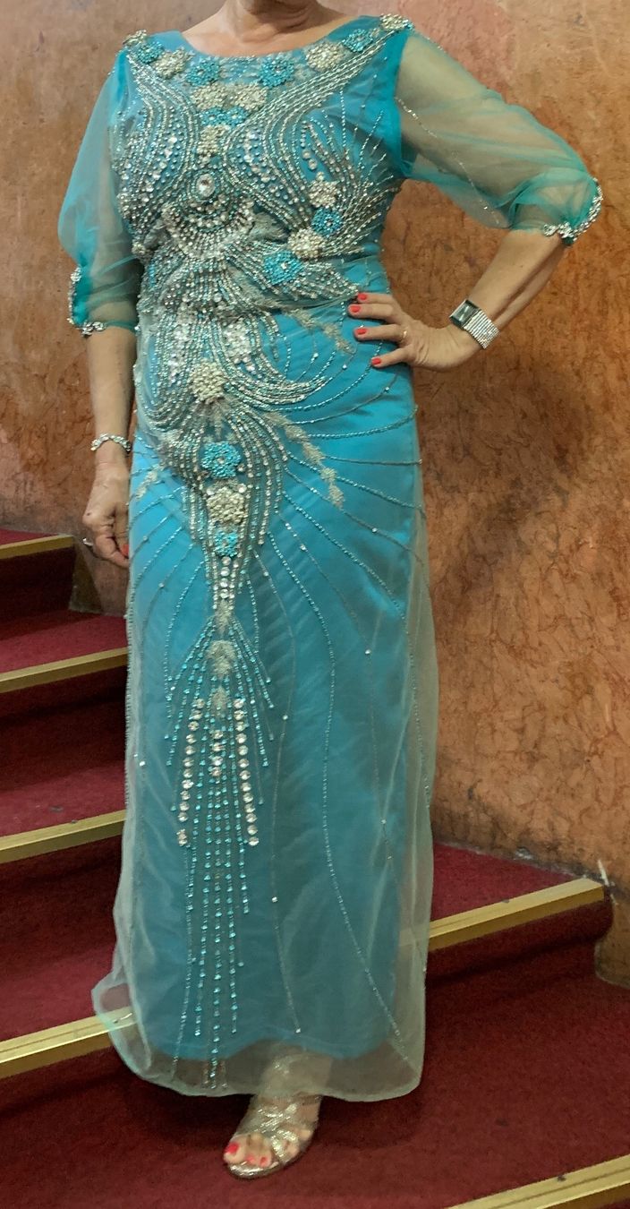 Vestiti: Fest Kleid / Grösse 40 mit Kristallsteinen – Usato da Biel/Bienne venduto da Katja01112 6