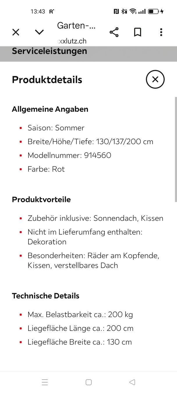 Chaises longues: Gartenliege NEU – Neuf avec emballage d'origine à Uster par isus30 4