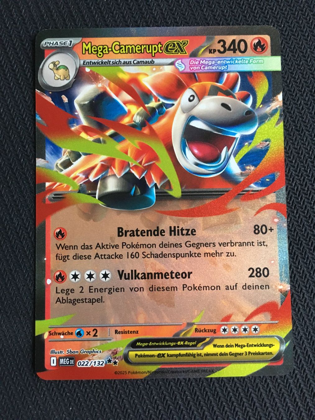 Pokémon Carte collezionabili: Mega Camerupt ex - Mega-Entwicklung - MEG 022 - DE – Nuovo (secondo la descrizione) da St.Gallen venduto da Punktchen01