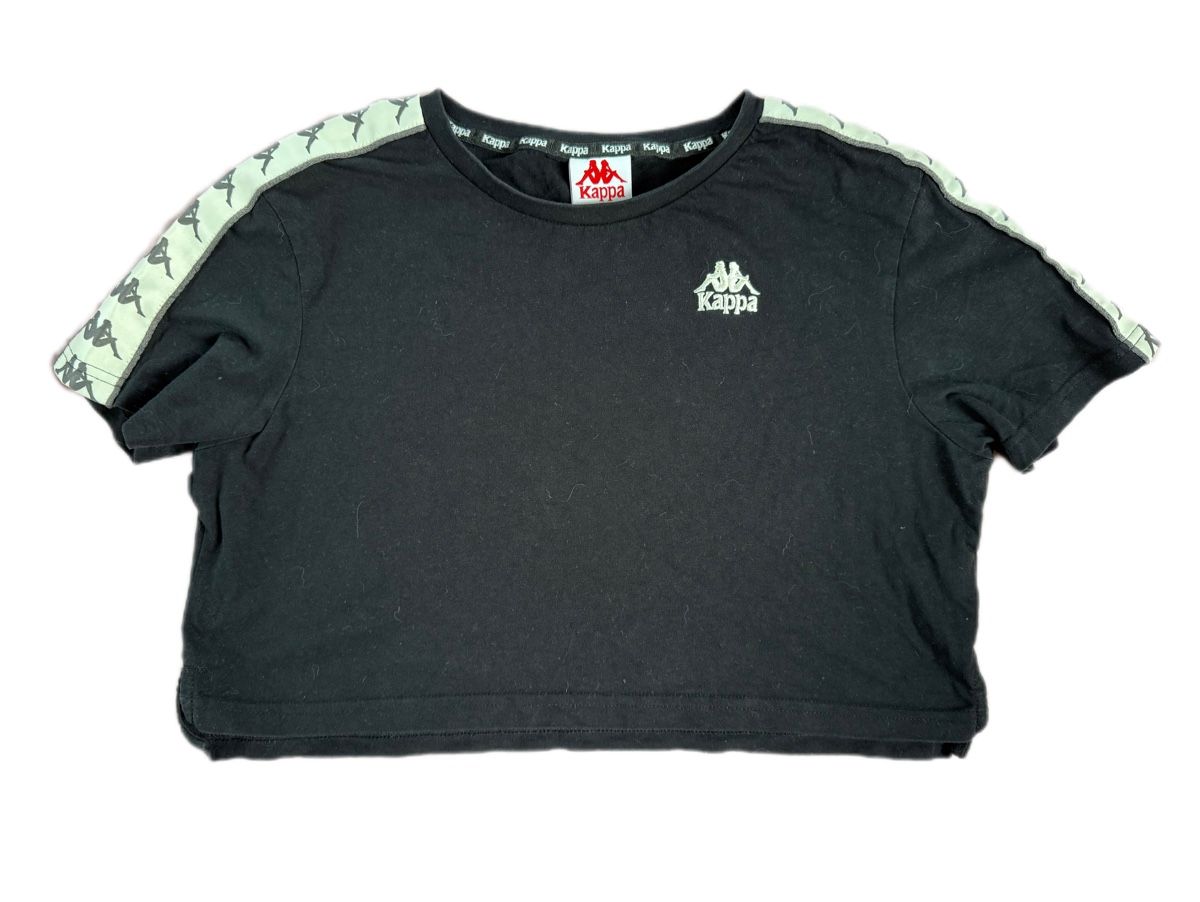 Kappa T-shirt: Kappa Crop Top Schwarz Gr. S – Usato da Frauenfeld venduto da barbaball