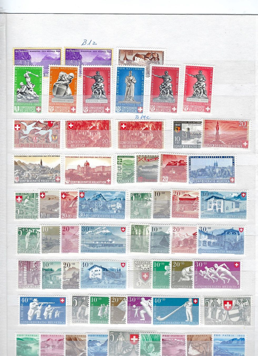 Alle Briefmarken: 1938-2005 Pro Patria Sammlung postfrisch    15752 – Gebraucht aus Lunden von Animus999