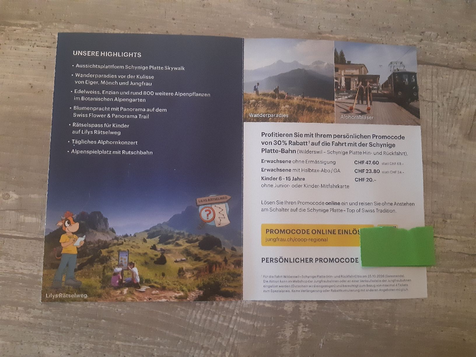 Buoni: Gutschein Schynige Platte – Nuovo (secondo la descrizione) da Toffen venduto da Gwunderegge77 2