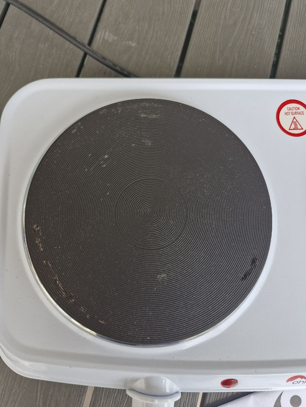 Servierplatten: Doppelkochplatte Ohmex HPT 2022 weiss – Gebraucht aus Schafisheim von metlaeufer 1