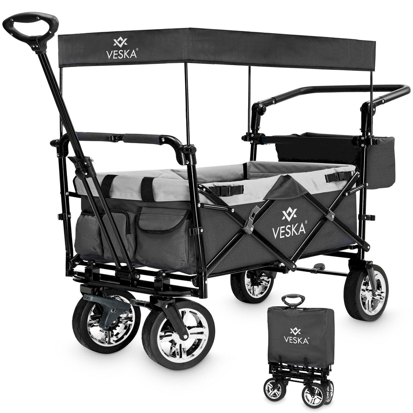 Altro per la casa: VESKA Bollerwagen faltbar anthrazit/grau – Nuovo e nell'imballaggio originale da Bottighofen venduto da zaap