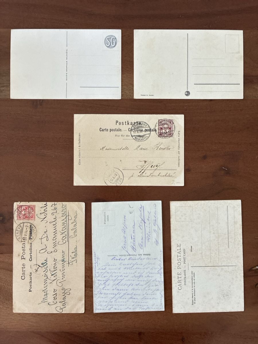 Cartoline postali: 11 Ansichtskarten Schweiz von Colombier NE – Usato da Oftringen venduto da Cla.vD.74 3